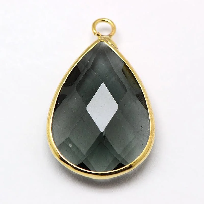 bold gothic vampire ring 1.25 Inch Golden Tone Brass Faceted Gray Glass Teardrop Pendants bold gothic vampire ring 1.25 Inch Golden Tone Brass Faceted Gray Glass Teardrop Pendants
