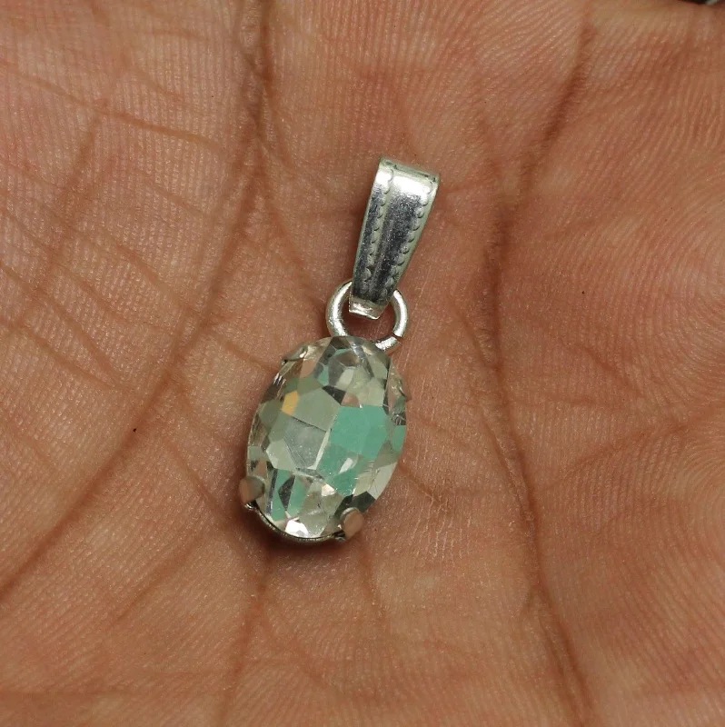 minimalist cubic zirconia earrings 1 Pcs, 14x10mm Oval Stone Pendant