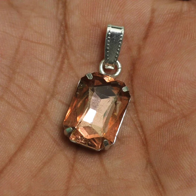 natural amethyst necklace 1 Pcs, 18x13mm Rectangle Stone Pendant