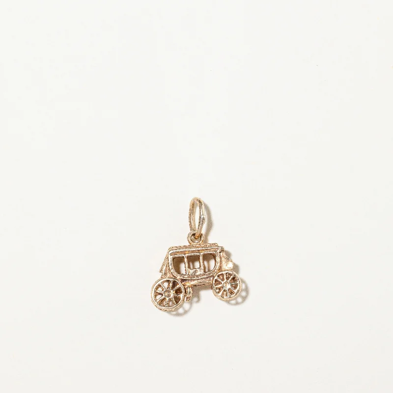 10k Yellow Gold Carriage Charm