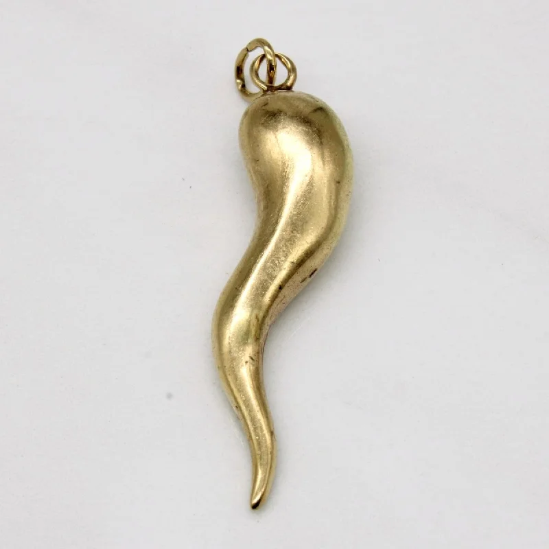 10k Yellow Gold Corno Pendant