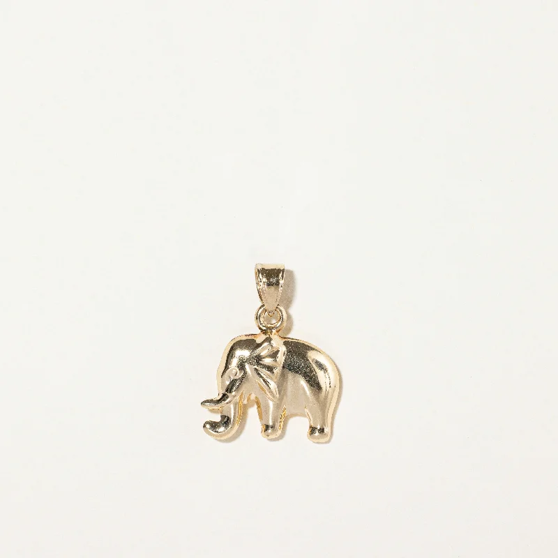 10k Yellow Gold Elephant Charm