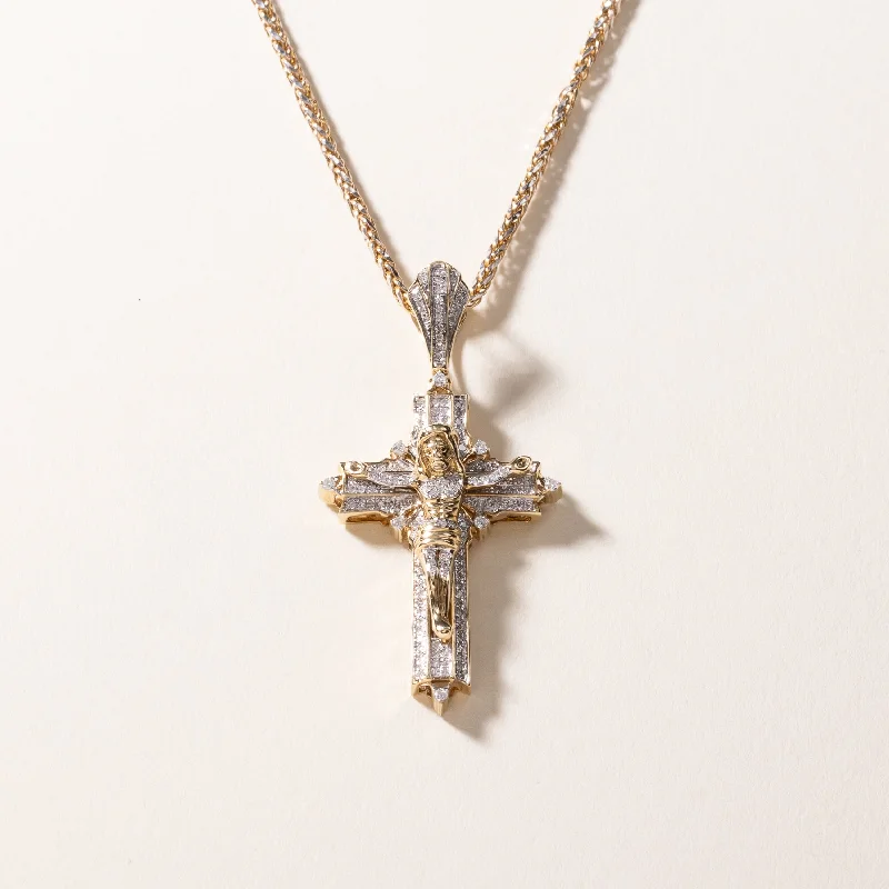men’s woven leather bracelet 10k Yellow Gold Diamond Cross Necklace | 0.54ctw | 20" men’s woven leather bracelet 10k Yellow Gold Diamond Cross Necklace | 0.54ctw | 20"