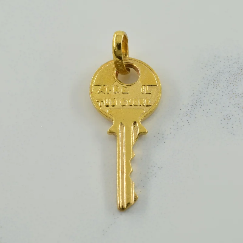 10k Yellow Gold Key Charm |