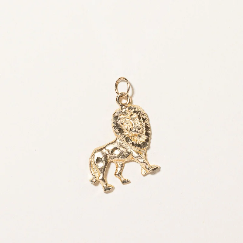 10k Yellow Gold Lion Charm