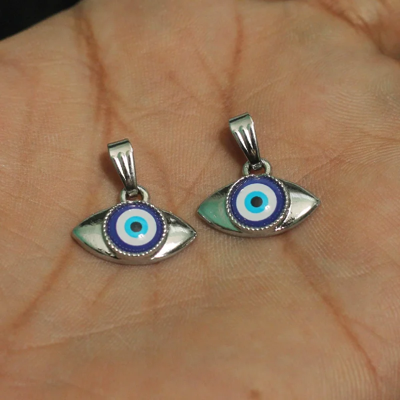 handmade gemstone anklet boho 12mm Evil Eye Pendant