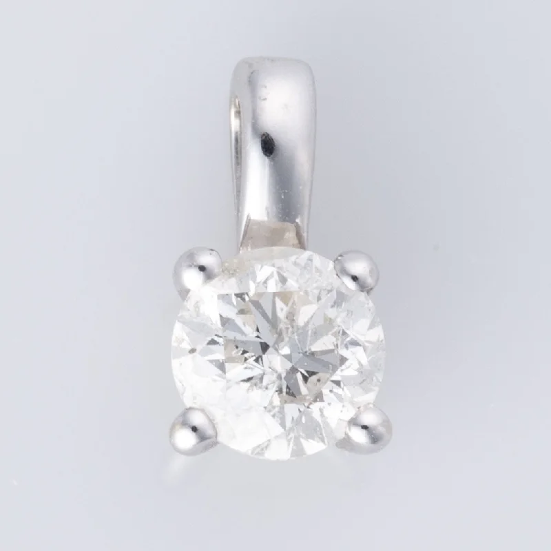 14K White Gold Diamond Pendent | 0.50 ct I2 F |