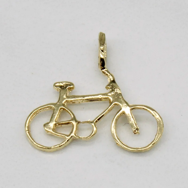 14k Yellow Gold Bicycle Charm