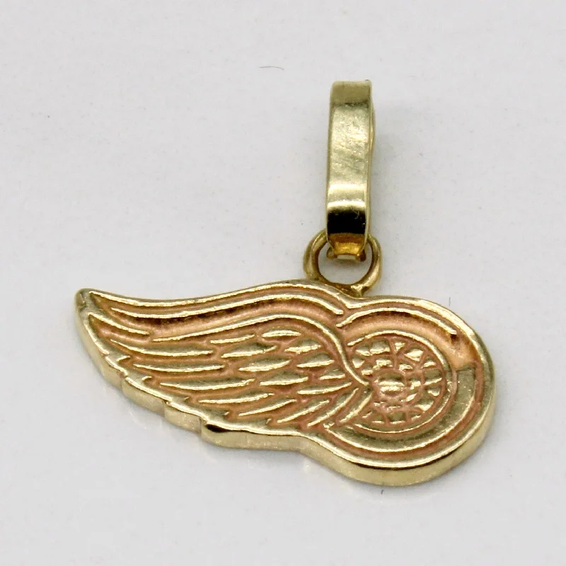 14k Yellow Gold Detroit Red Wings Charm