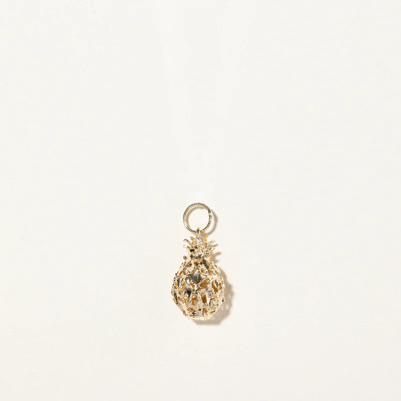 14k Yellow Gold Pineapple Charm