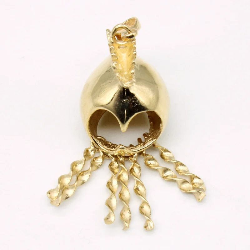 14k Yellow Gold Spartan Helmet Pendant