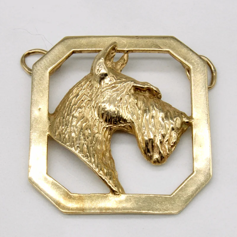 14k Yellow Gold West Highland Terrier Pendant