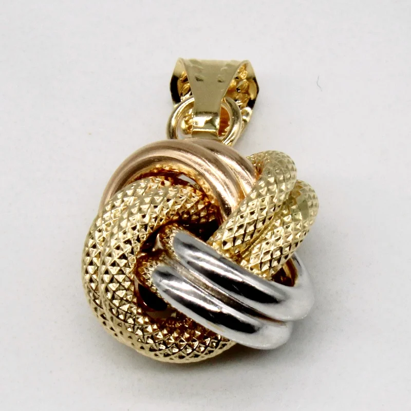 18k Tri Tone Gold Knot Charm