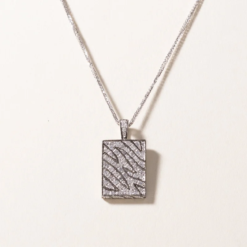 dainty rose gold anklet 18k White Gold Diamond Necklace | 0.36ctw | 16"