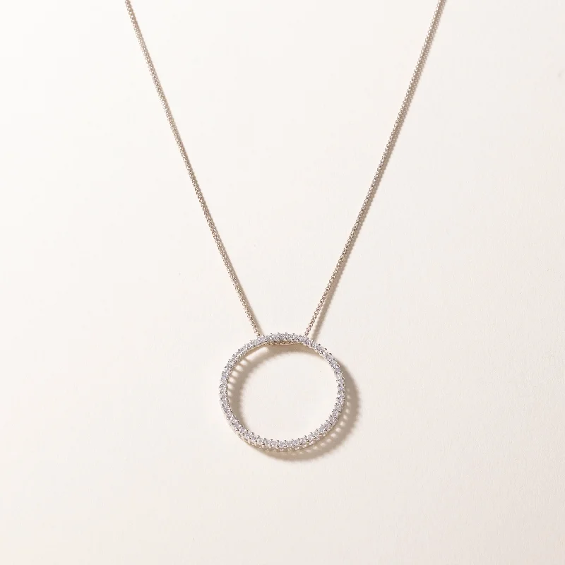 statement gold cuff earrings 18k White Gold Diamond Necklace | 0.79ctw | 18"
