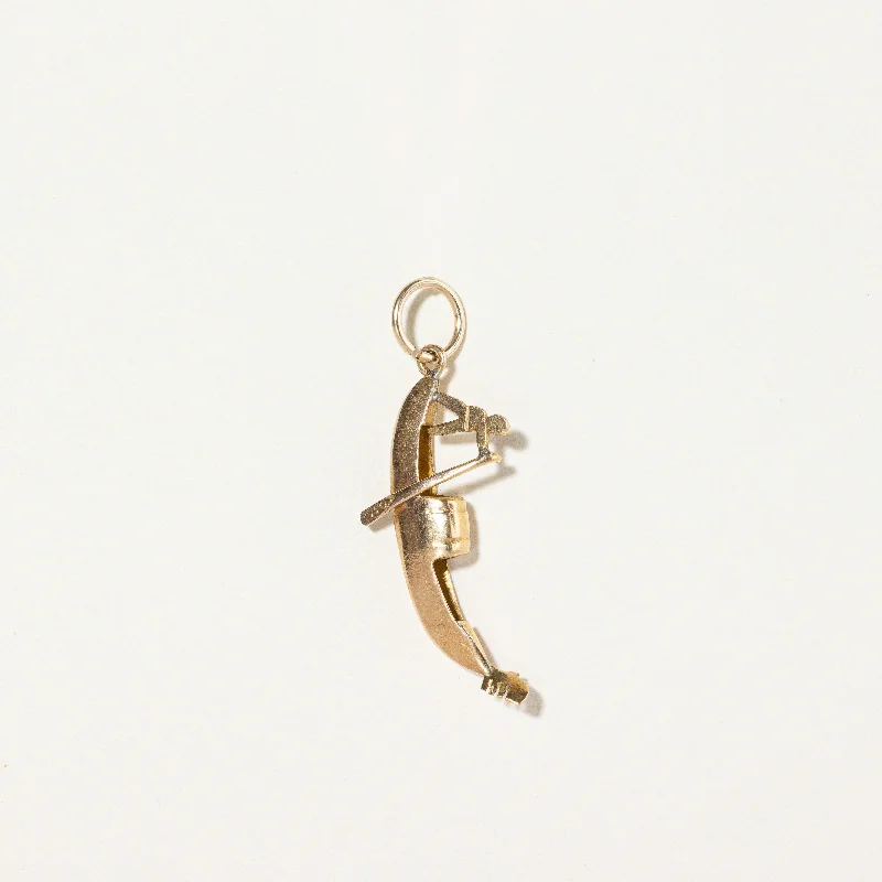 18k Yellow Gold Boat Charm