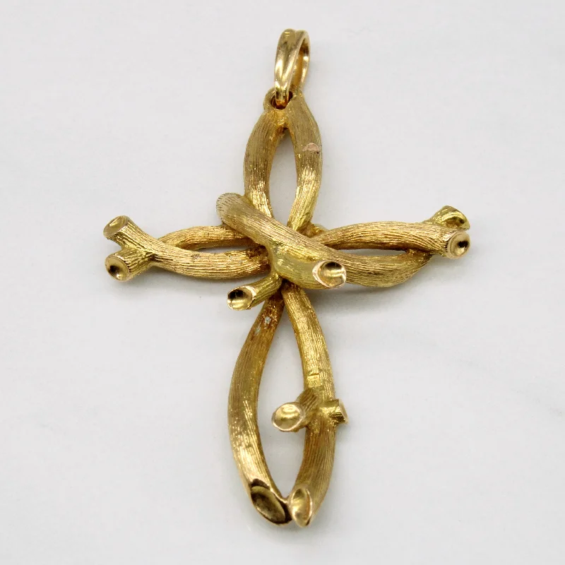 18k Yellow Gold Cross Pendant