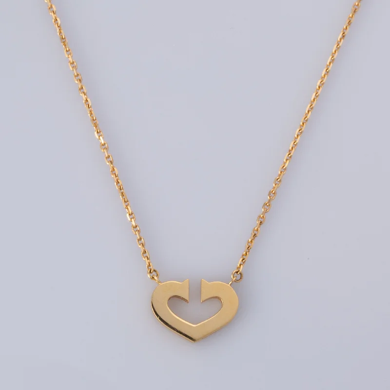 18K Yellow Gold "Cartier C de Heart" Necklace | 16"