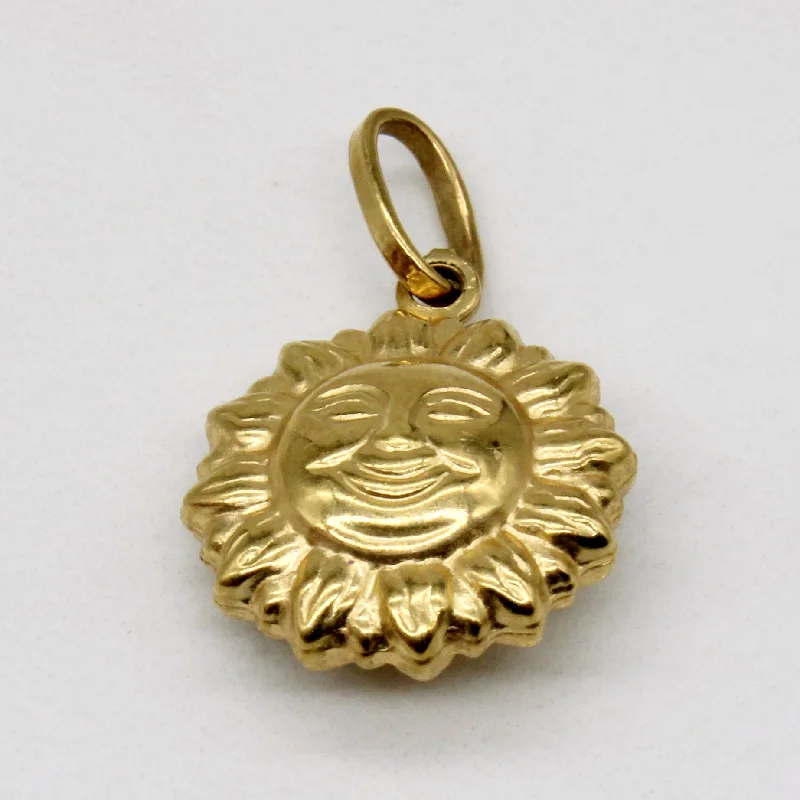 18k Yellow Gold Sun Charm