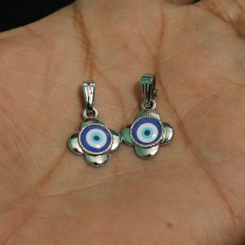 gothic bat ring sterling silver 18mm Flower Evil Eye Pendant
