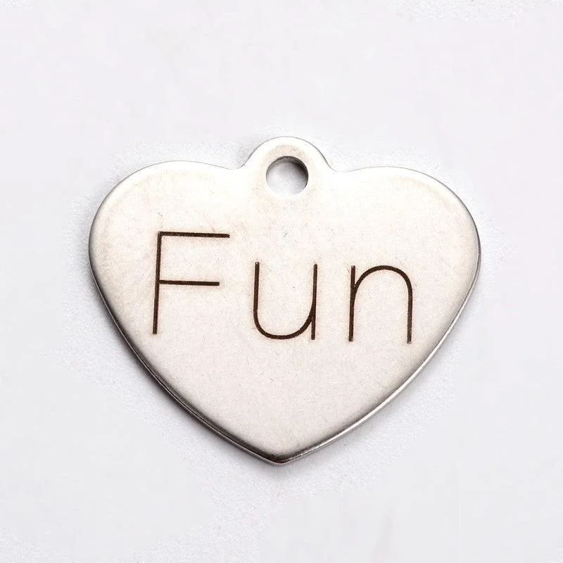 celestial orbit ring set 21x24 mm Stainless Steel Heart Pendants With Word Fun