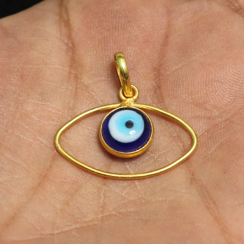 raw amethyst ring silver 22mm, Evil Eye Brass pendant Golden