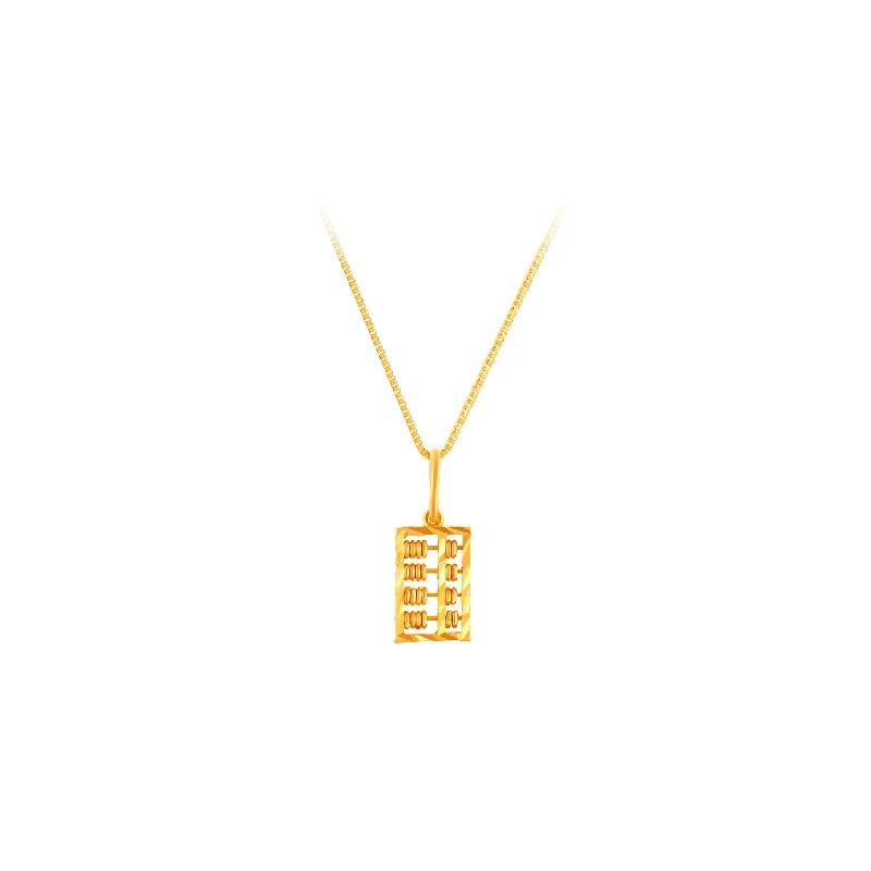 dainty beaded stretch bracelet 916 Gold Adorn Abacus Pendant