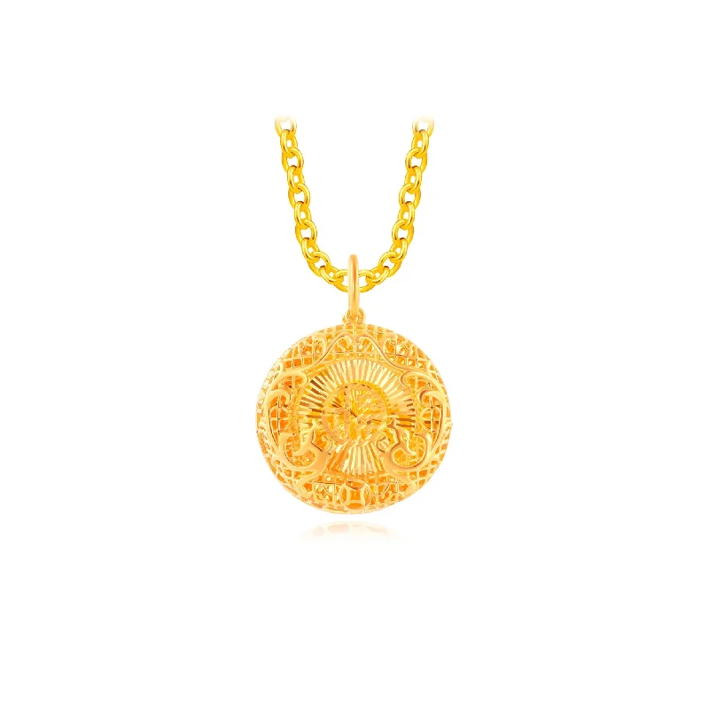 dainty gemstone choker necklace 916 Gold Double Dragon Pendant