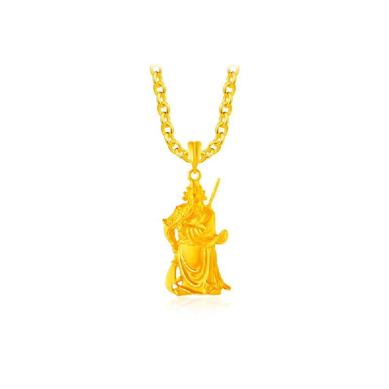 gold and turquoise statement ring 916 Gold God Of War (关羽) Pendant