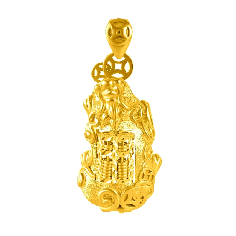 dainty ruby stacking rings 916 Gold Golden Wealth Toad Pendant