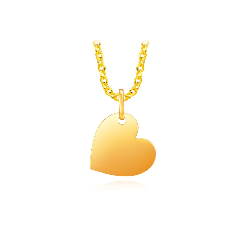 infinity heart necklace personalized 916 Gold Minimalistic Love Gold Pendant