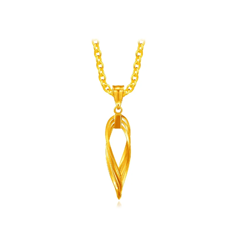 celestial lunar eclipse pendant 916 Gold Spiral Serenity Pendant