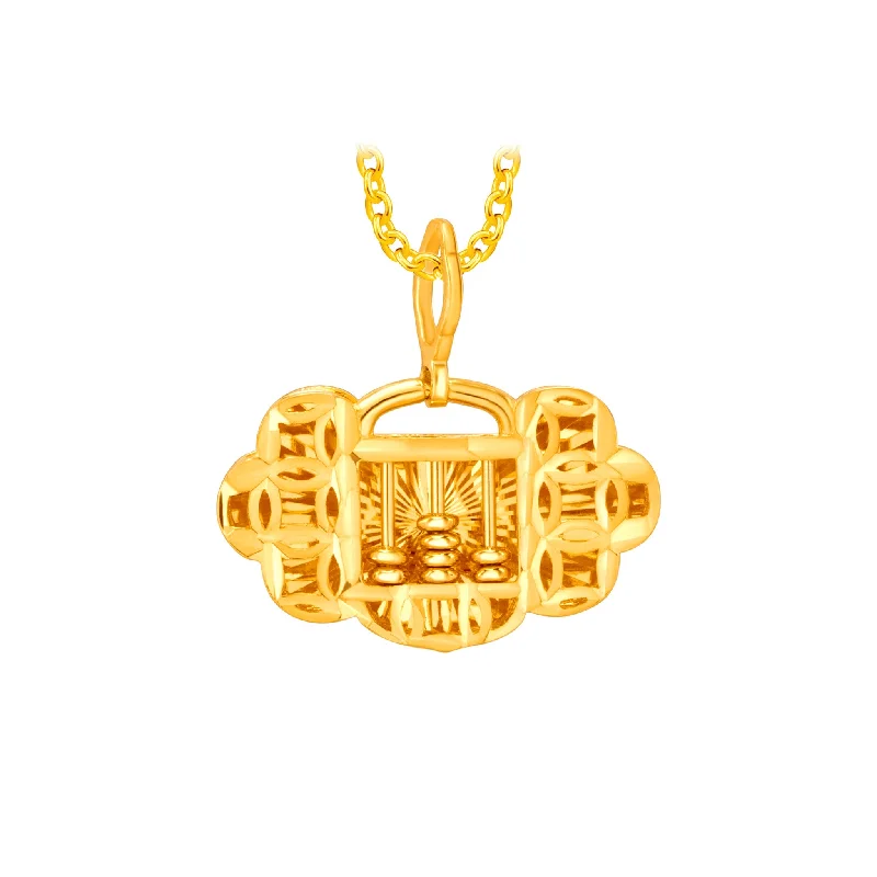 silver infinity knot ring 916 Golden Lock Abacus Pendant