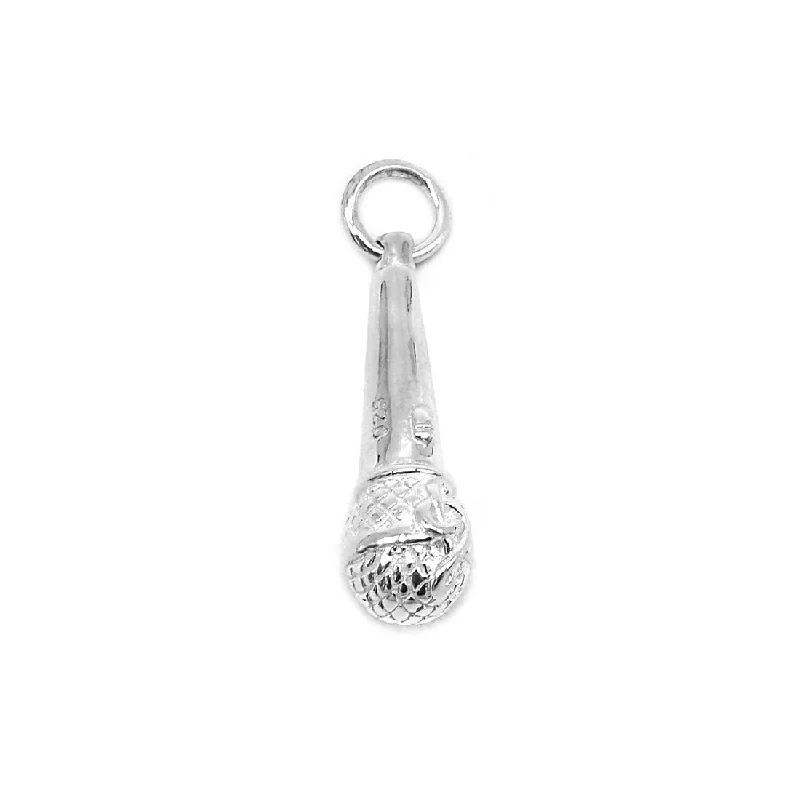 butterfly pendant necklace delicate Acelynn Microphone 925 Sterling Silver Pendant