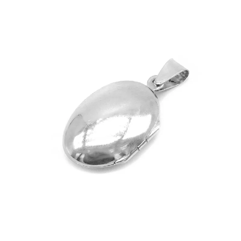 handcrafted beaded bracelet boho Ada Oval Locket 925 Sterling Silver Pendant