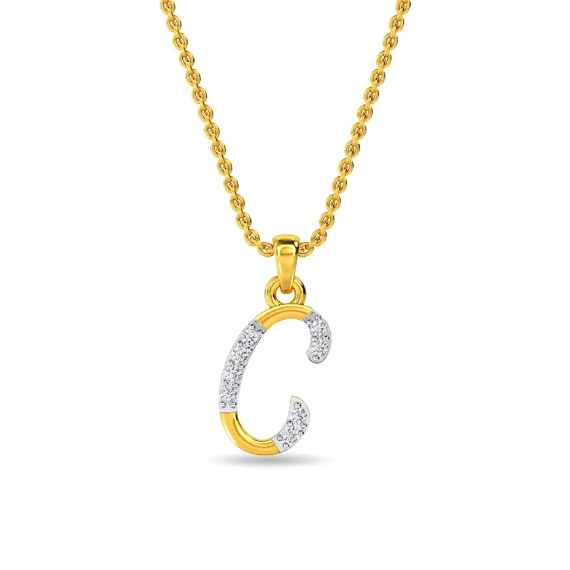 celestial star cluster earrings Alphabet C Pendant