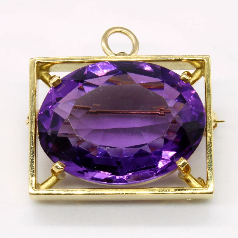 Amethyst Modified Pendant & Brooch | 18.20ct |