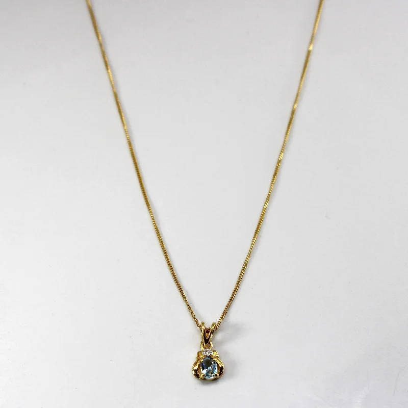 snake chain bracelet gold Aquamarine & Diamond Pendant Necklace | 0.16ct | 0.02ctw | 18"| snake chain bracelet gold Aquamarine & Diamond Pendant Necklace | 0.16ct | 0.02ctw | 18"|