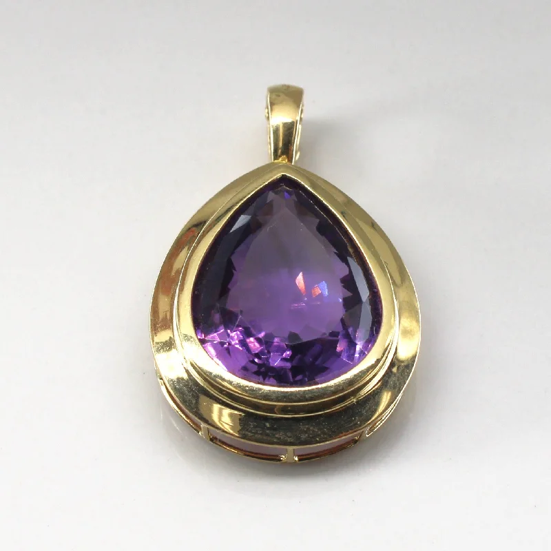 Bezel Set Amethyst Pendant | 16.00ct |