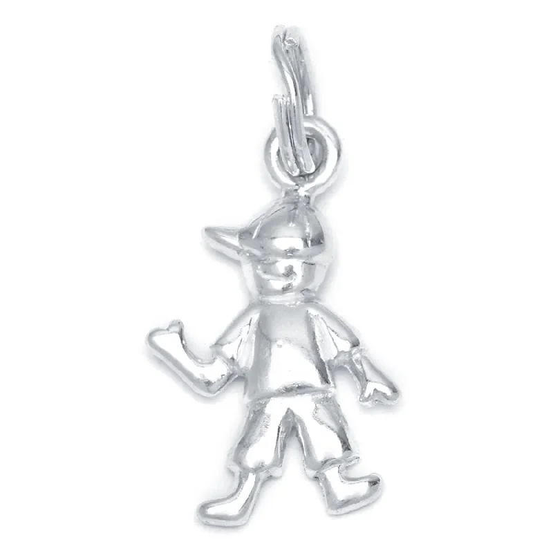 celestial moonstone ring gold Boy with Cap Image Pendant