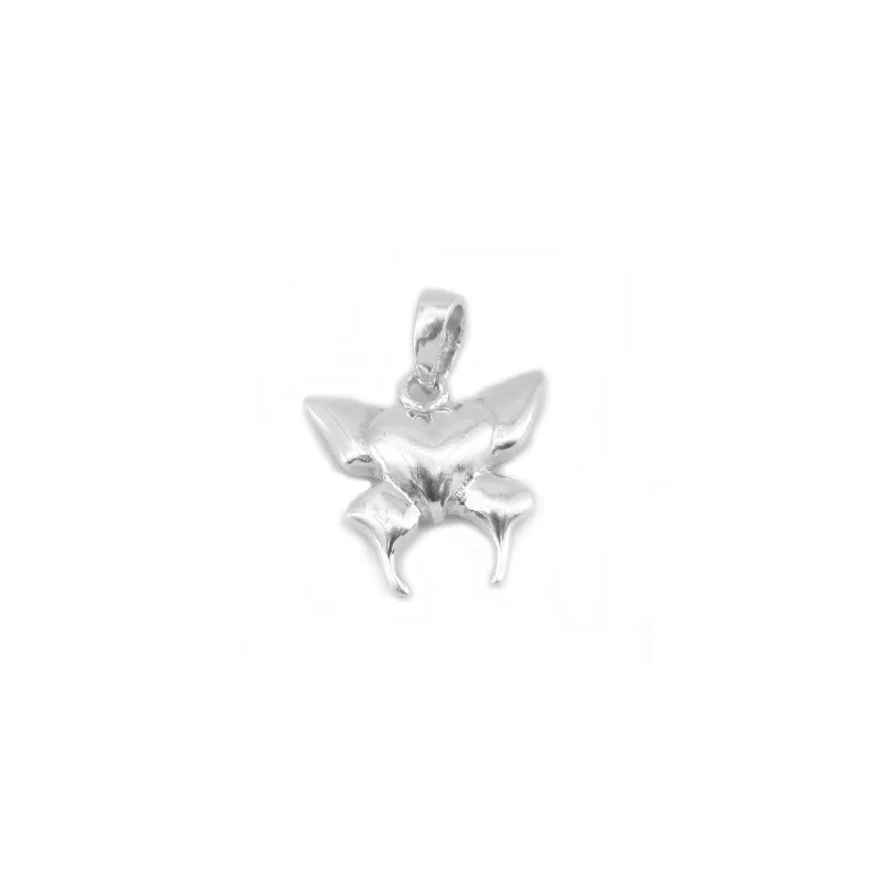 handmade wire-wrapped gemstone ring Butterfly Heart Pendant