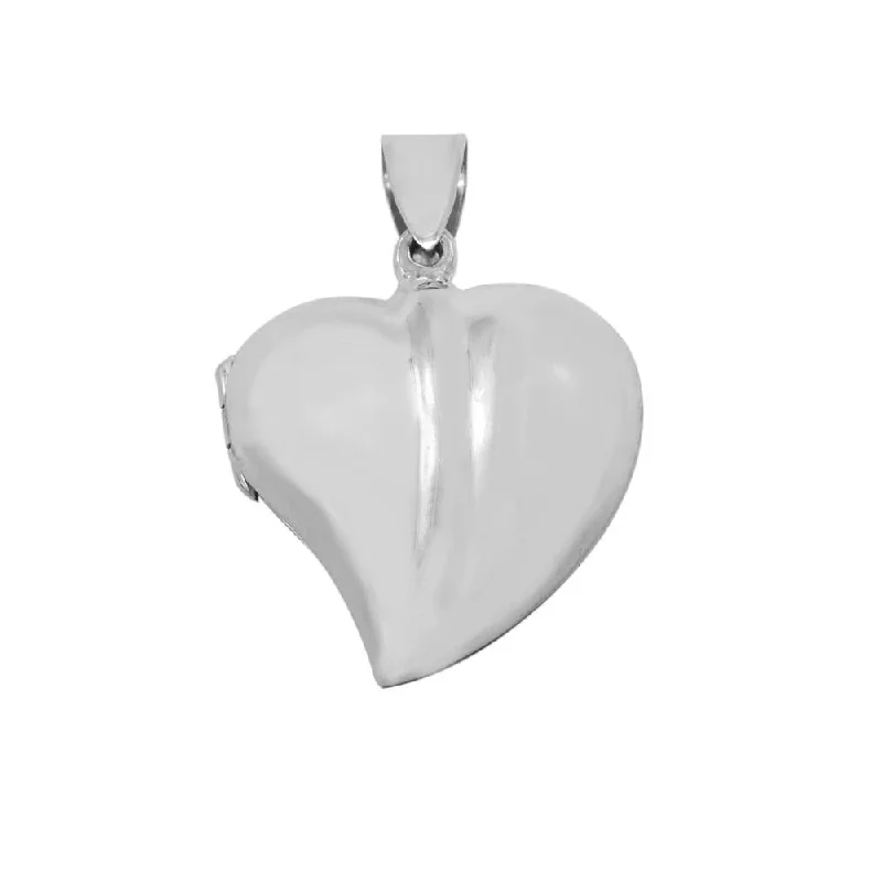 minimalist gold bracelet thin Ansan Slant Heart Silver Locket Pendant