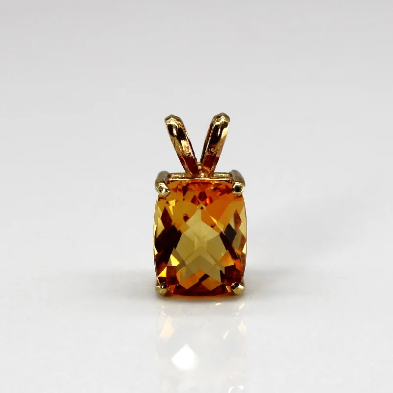heart pendant necklace gold Citrine Gold Pendant | 3.75ct |