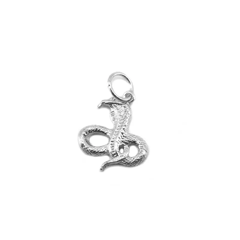 personalized silver cuff bracelet Cobra Charm