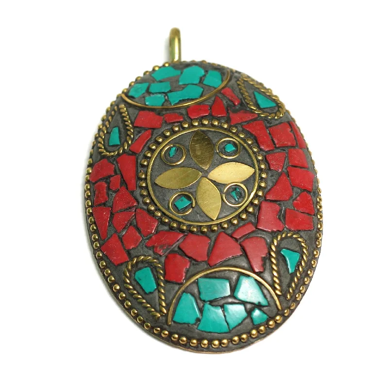 custom gold name necklace 1 Pc Tibetan Pendant Multicolor 2.75 Inch