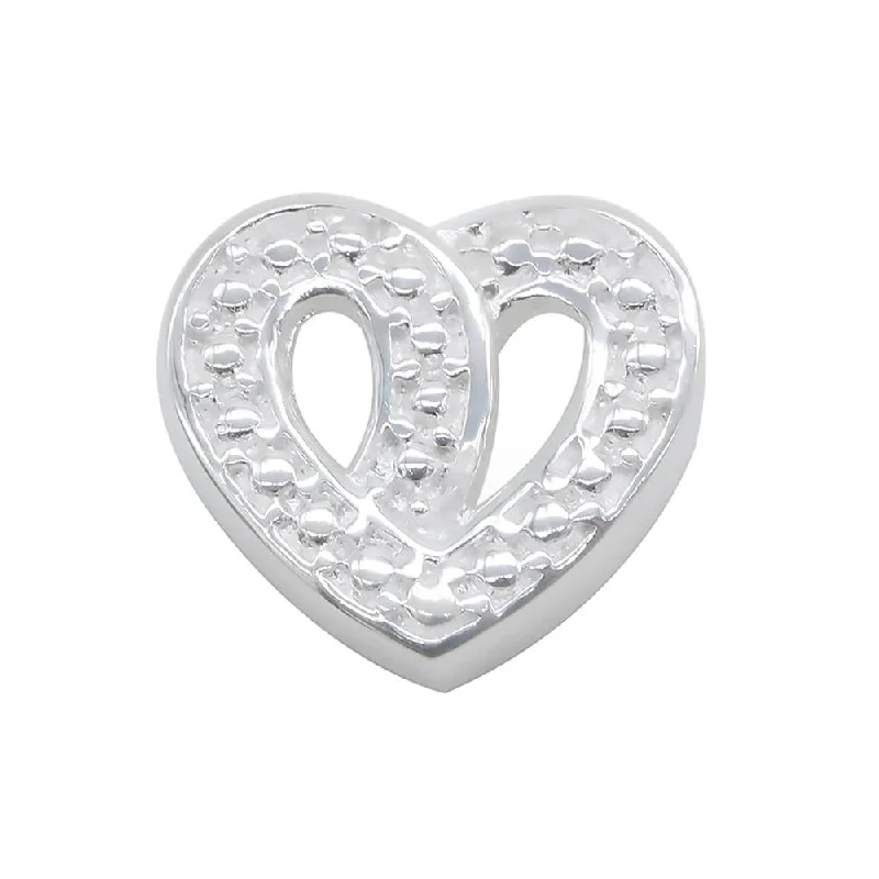 dainty opal nose ring Darla Dotted Knot Heart 925 Sterling Silver Pendant