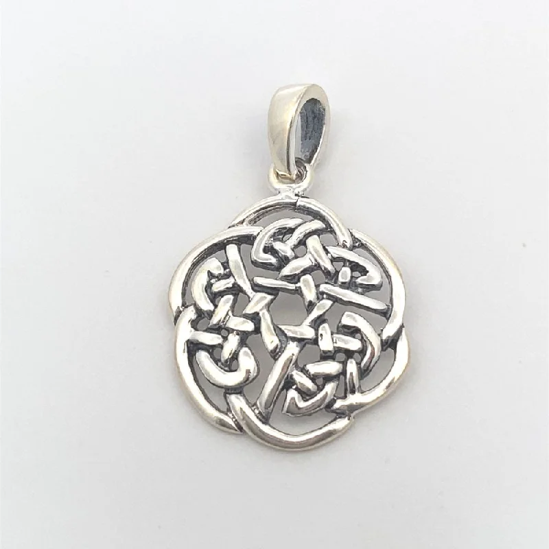 vintage diamond pendant necklace Deirdre Celtic 925 Sterling Silver Pendant