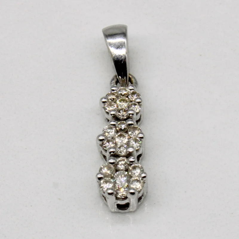 Diamond Cluster Drop Pendant | 0.21ctw |