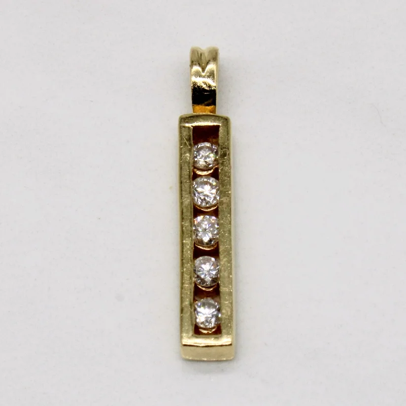 Diamond Column Pendant | 0.20ctw |