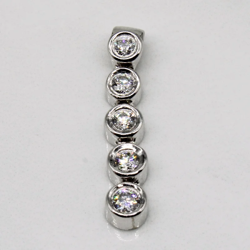 Diamond Column Pendant | 0.40ctw |